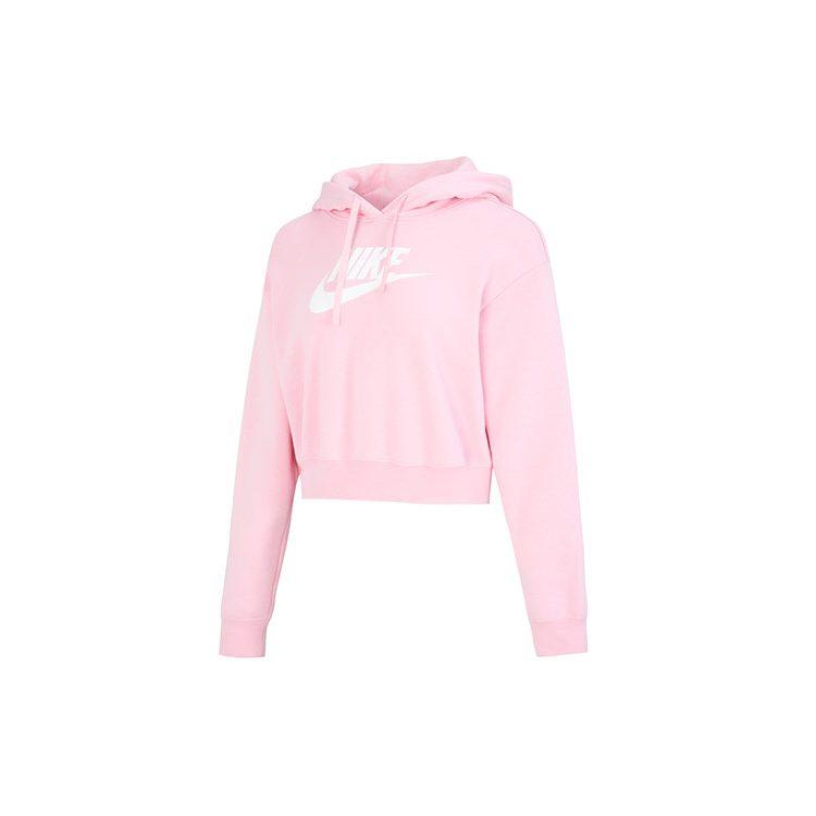 Nike Sportswear Club Fleece Women's Oversized Crop Graphic Hoodie Pink DQ5851-690