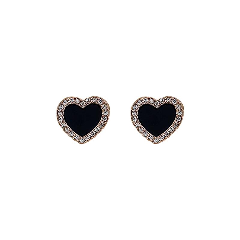S925 Silver Needle Minimalist Black Stud Earrings: Versatile and Fashionable Niche Jewelry for Women