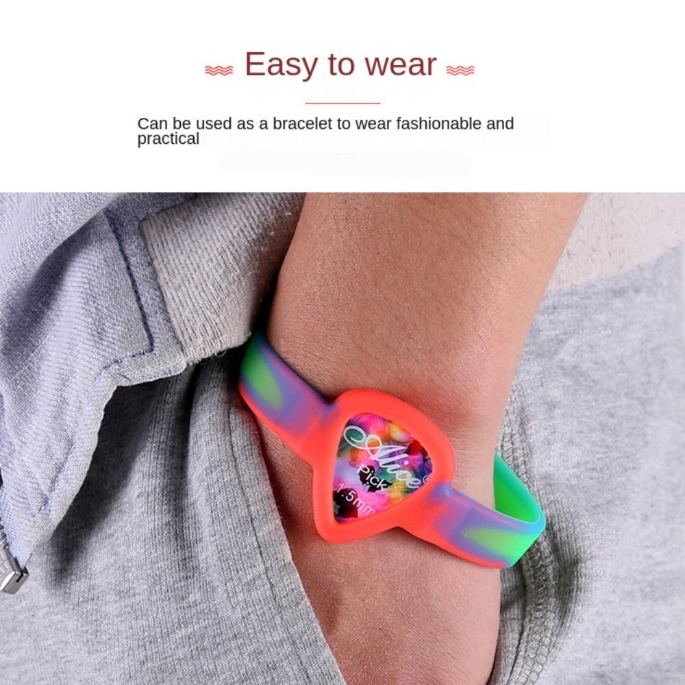 Mini Guitar Picks Bracelet Waterproof Guitar Pick Holder Wristband Guitarra