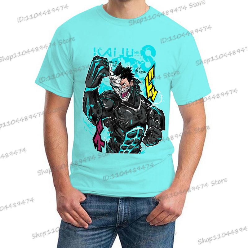 Japanisches Anime Kaiju No 8 T-Shirt Herren Punk-Stil Soshiro Hoshina T-Shirts Manga-Liebhaber Geschenkshirt Grafik Unisex Kaiju No 8 T-Shirt