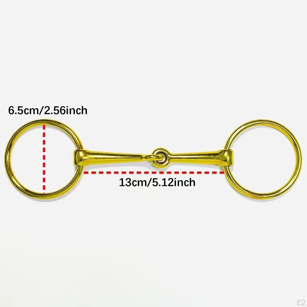 Horse Mouth Bit Snaffle Sturdy Easy to Install Carbon Steel Simply Broken O Rings Equestrian