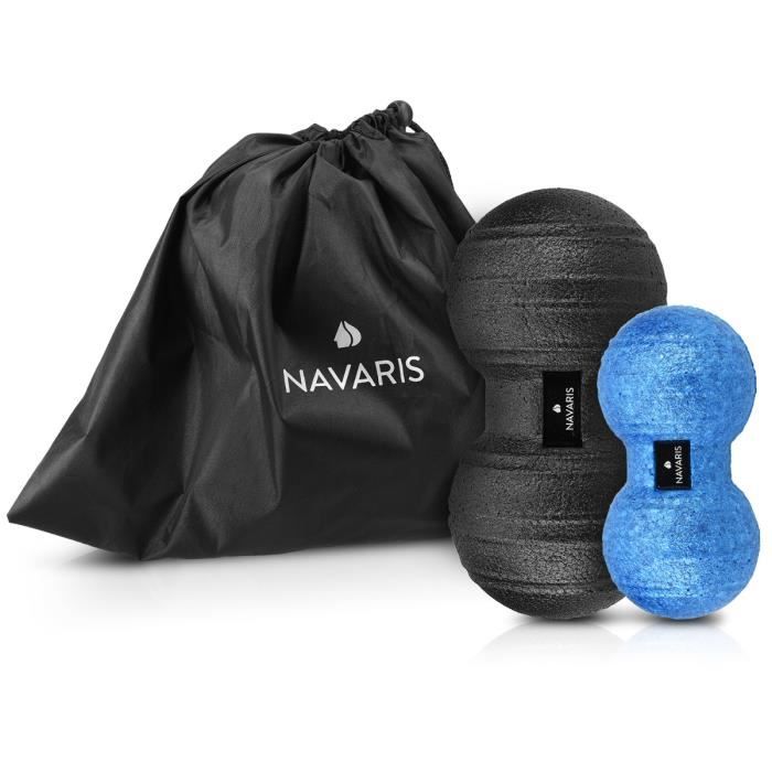 Navaris Double Balle De Massage - Boules Auto-massage Point Trigger En Forme De Cacahuète Pour Relaxation Des Muscles - Balles Peanu
