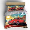 Vintage Car Summer Beach Set Exquisite Three-Piece Bedding Set Gift For Kids And Adults