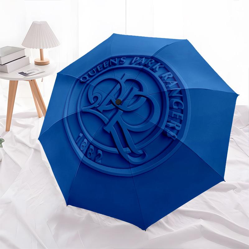 Queens Park Rangers Football Clubpattern, Automatic Folding Umbrella, Portable and Foldable Design, 8 Ribs, a Christmas or Birthday Gift.