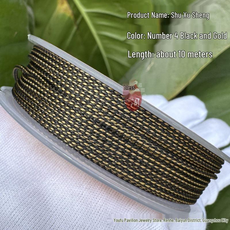 Millet Whisker 1.5mm Dragon Pattern Braided Rope - Mixed Color Thread for DIY Bracelet & Necklace