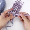 8pc/set Knitting Needles Tool, Purple ABS Plastic Handle Aluminum Crochet Hook Set, DIY Weaving Hooks with Size 2.5mm-6.0mm