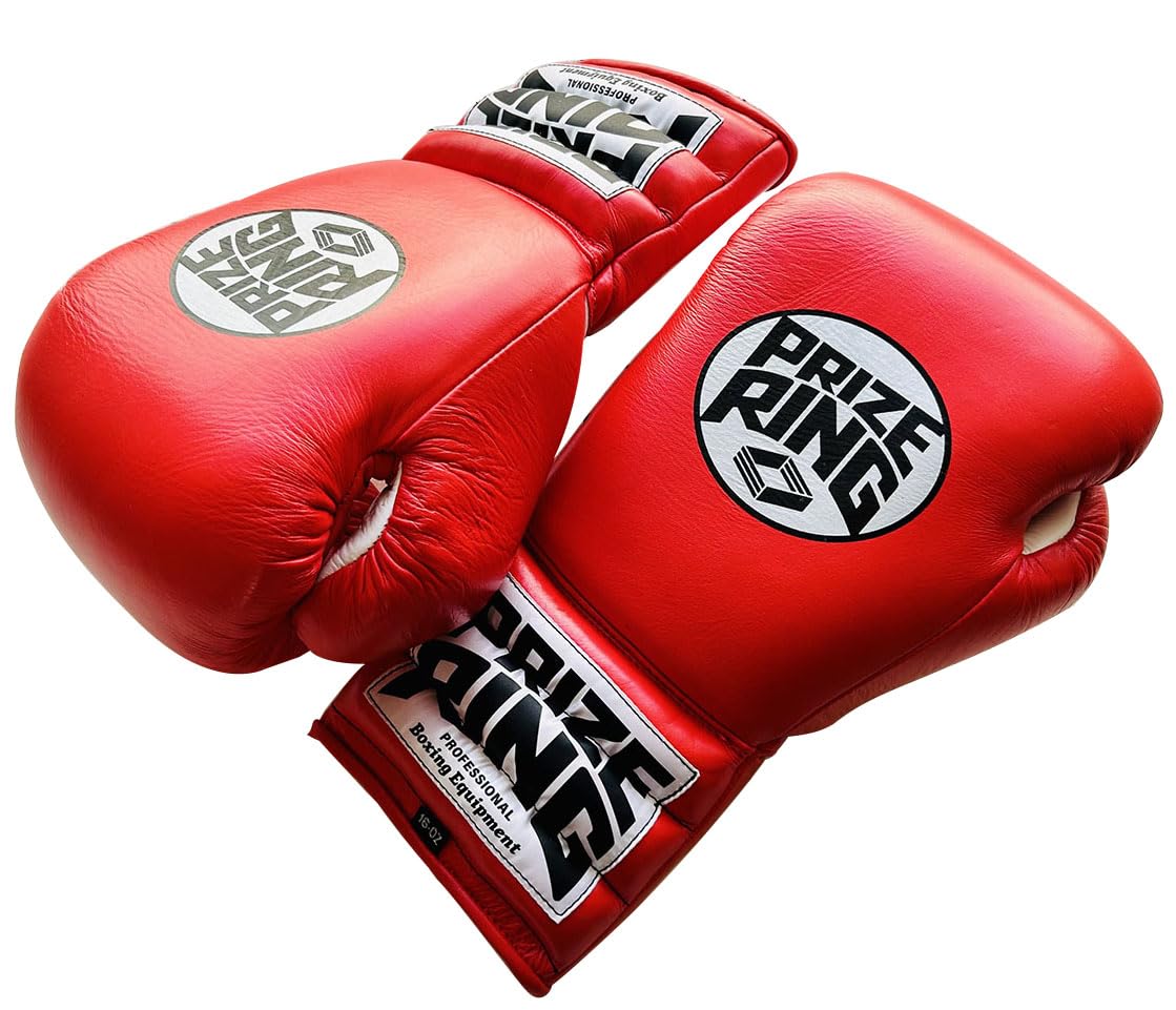 

PRIZE RING Boxing Gloves Laced Red Professional SX (14oz) червоний