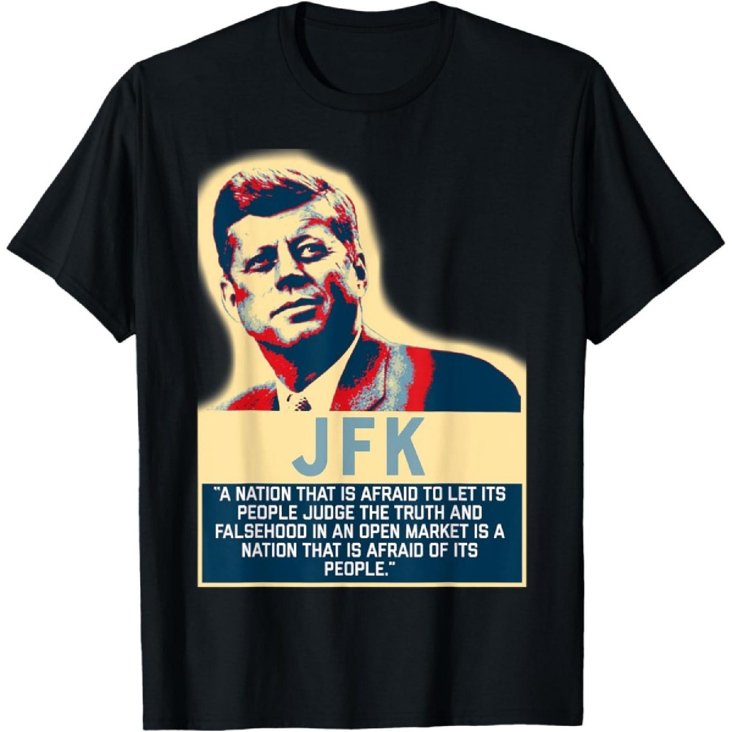 JFK Shirt_ Judge the Truth Quote T Shirt T-Shirt S чёрный