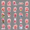 50 Loopy Korean Cartoon Cute Pink Beaver Ruby Children's Gooka DIY Mobile Suitcase Stickers