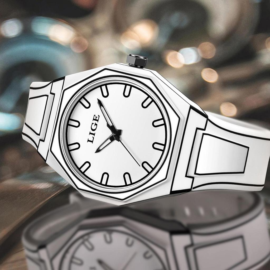 LIGE New Creative Men Watch Fashion Casual Unique Design Waterproof Men's Quartz Watch