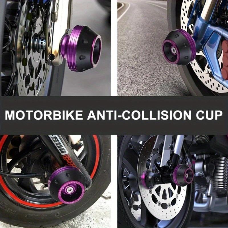 2pcs Universal Motorcycle Wheel Protection Collision Pads, Motorcycle Collision Protectors, Alloy Motorcycle Off-road Race Drop Front Fork Slider Cups
