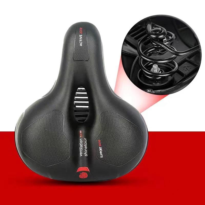 

Comfort Wide Big Bum Bike Bicycle Gel Cruiser Extra Sporty Soft Pad Седло Сидіння Spring type червоний