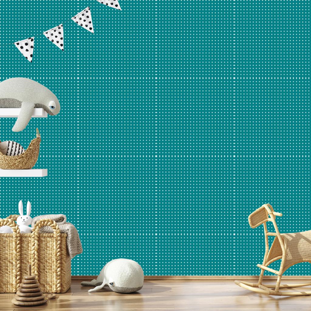 Turquoise Dots Wallpaper, Turquoise Background for Living Room and Bedroom 50x1000