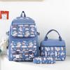 School bag new lightweight nylon backpack female cute cartoon three-piece set primary school students large-capacity school bag, fashionable