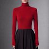 Machine Washable Slim-Fit Merino Wool Sweater with Half-High Neck.