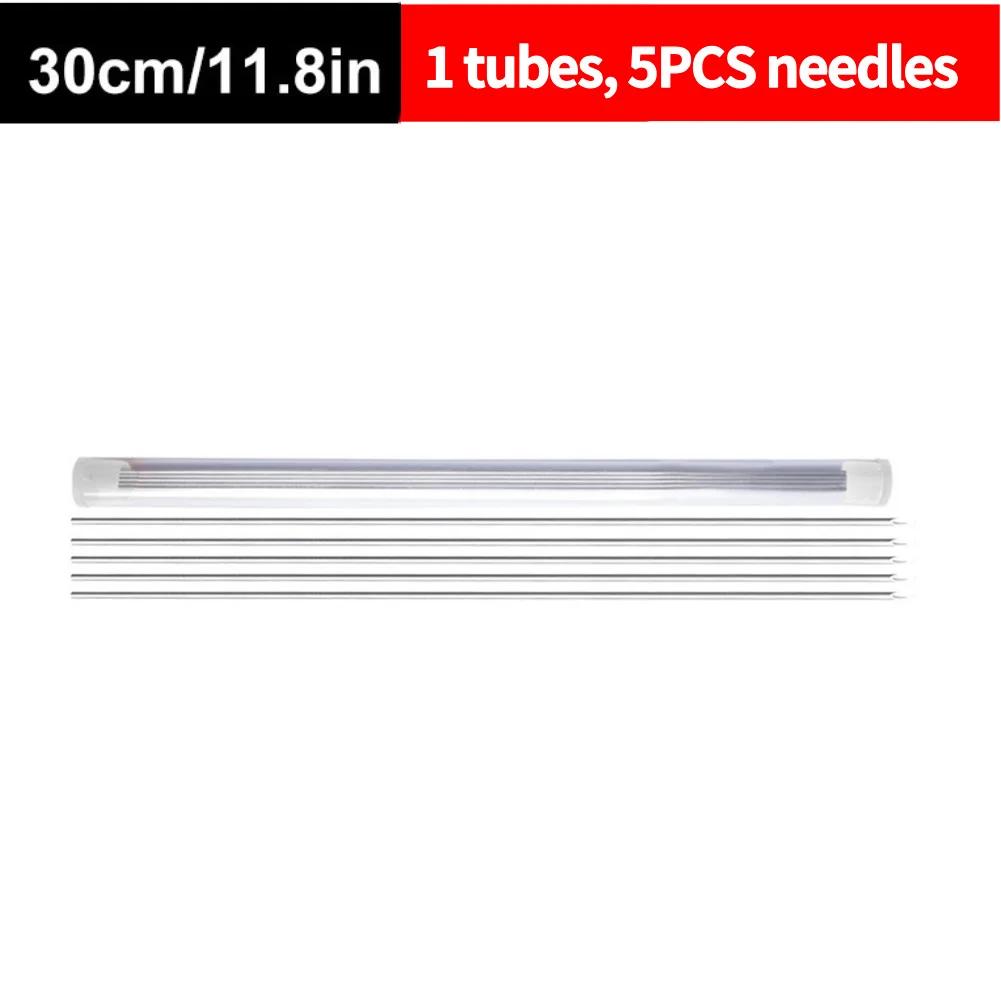 5-25PCS Earthworm Hooking Needle Worm Fishing Needle Hollow Earthworm Hook Needle Fishing Baiting Tool for Carp Fishing 20-30cm