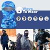 Camouflage Cycling Face Guard Neck Gaiter UV Protection Breathable Outdoor Motorcycle Helmet Liner Bandana Balaclava Neck Scarf Face Shield