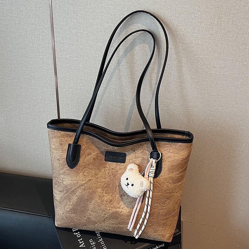 Fashion and leisure large-capacity tote bag women's 2025 autumn new simple foreign shoulder bag commuter women's bag