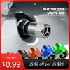 Car Sticker 4pcs Car Tire Valve Caps Wheel Air Stem Cap Cover Accessories For Mercedes Benz AMG A C E S G Class W201 W210 W108 W