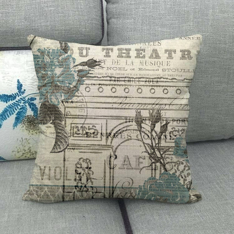 London, Paris Tower, Uk Digital Printing Short Plush Pillow Covers Decorative For Car Sofa Office Cushion Cover Home Goods
