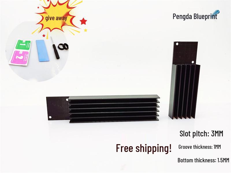 High-Quality Aluminum Heat Sink for 2006 Laptop GPU & Memory Short Heat Sink