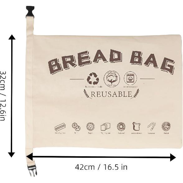 Homemade Sourdough Bread Bags: Reusable, Eco-Friendly Bread Storage Containers for Fresh Loaves 2-Pack