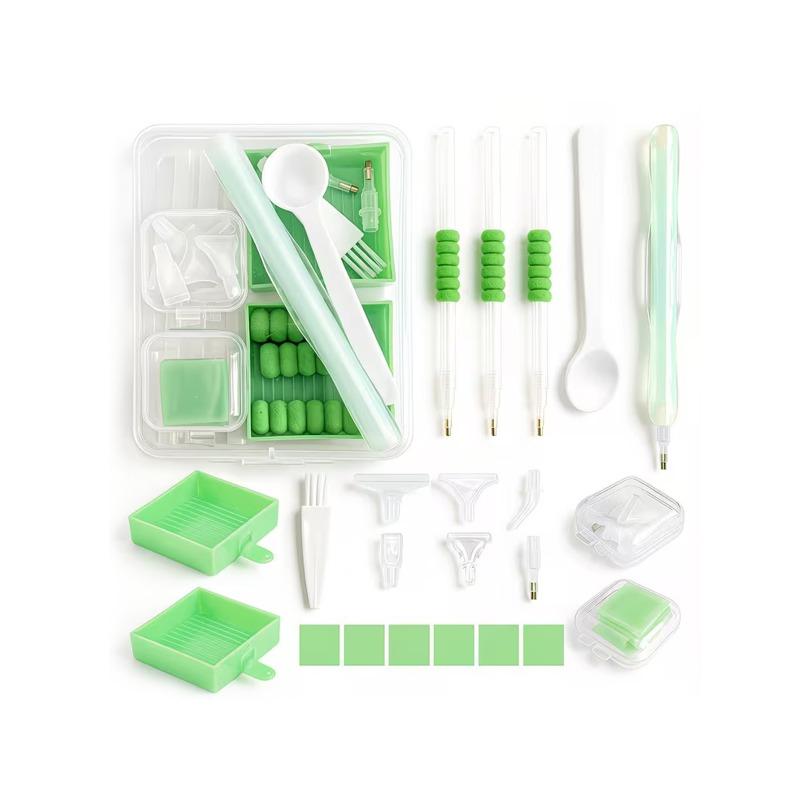 Diamond Painting Accessories DIY Plastic Pop 5D Diamond Painting Mosaic Glue Cross Stitch High Quality Kit зелёный
