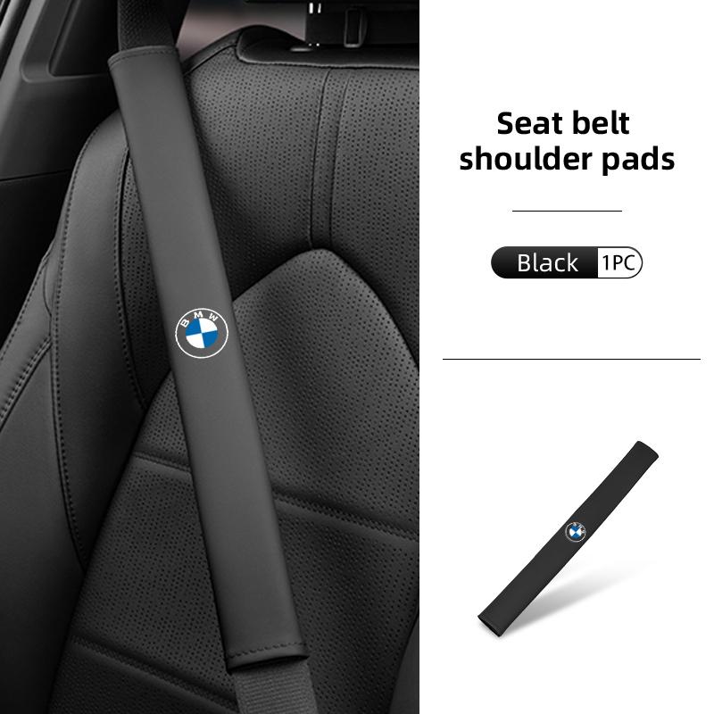 Leather Car Seat Belt Shoulder Protector Extended Decoration For BMW E90 E60 E46 E39 F30 F10 E87 X3 X4 X5 X1 G30 G20 TE8