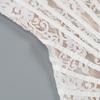 European & American Sexy Lace Irregular Bandeau Dress with Fishbone See-through Waist