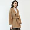 High-End Autumn & Winter Double-Sided Wool Coat: 100% Pure Wool, Tie-Waist, Slimming Mid-Length Outerwear for Women
