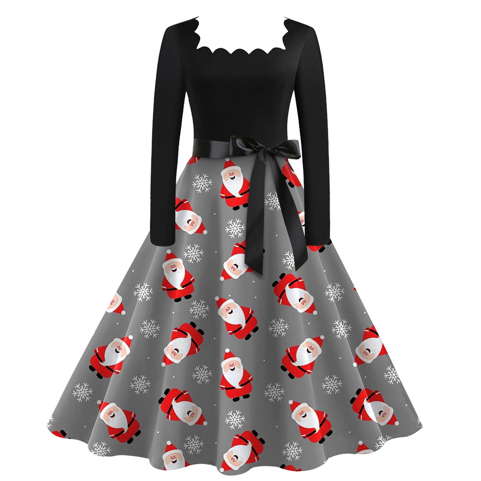 Женское повседневное модное винтажное платье с квадратным воротником и принтом XL белый — фото 6