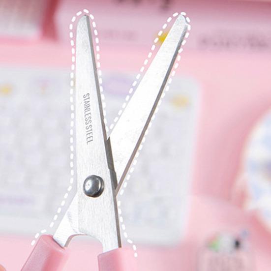Kids Safety Scissors with Protective Case Ergonomic Handle Paper Cutting Scissors Kindergarten Craft Supplies