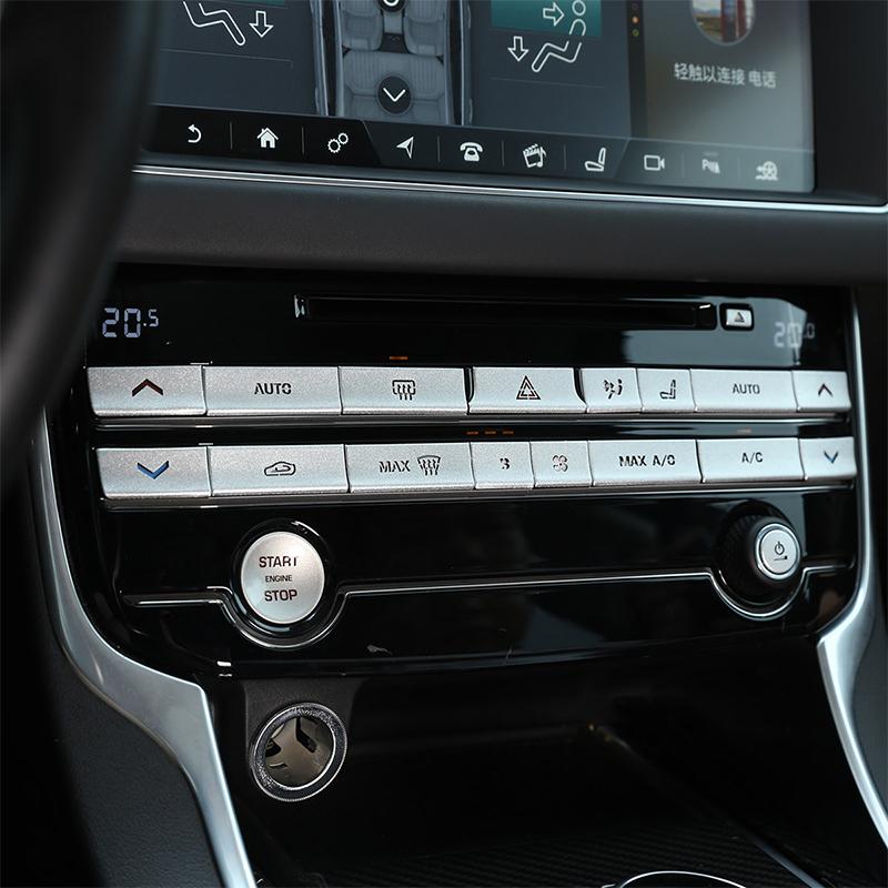 For Jaguar XF XFL 16-20 XE XEL 15-19 F-PACE Central Control Air-Conditioning Button Decoration Sticker Modification Accessories