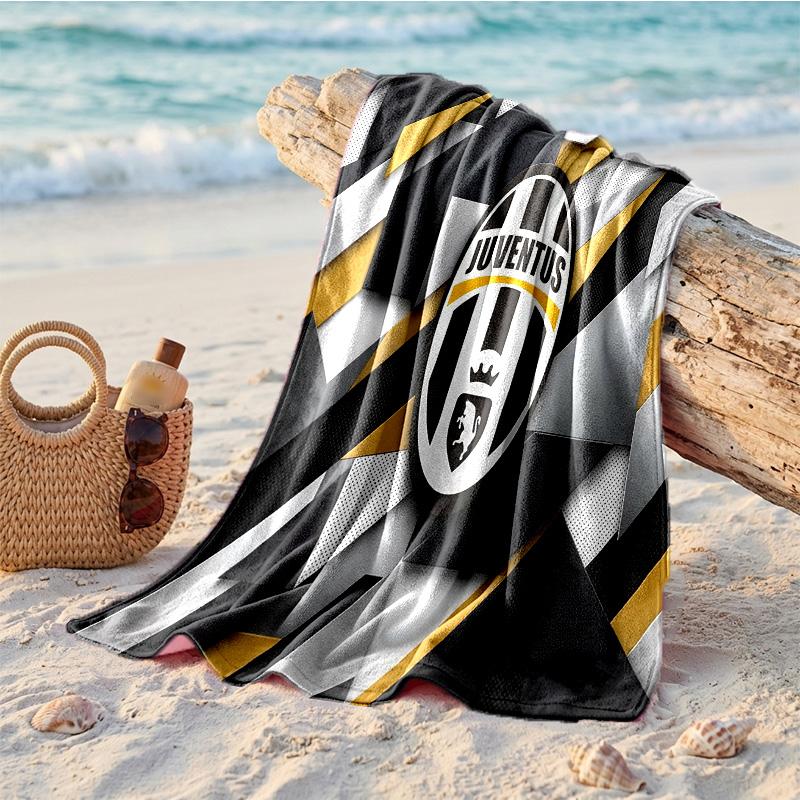 Juventus FC Potisk Mikrovláknový Plážový Ručník Rychleschnoucí Absorpční Velký Ručník Na Pláž Plavání Cestování