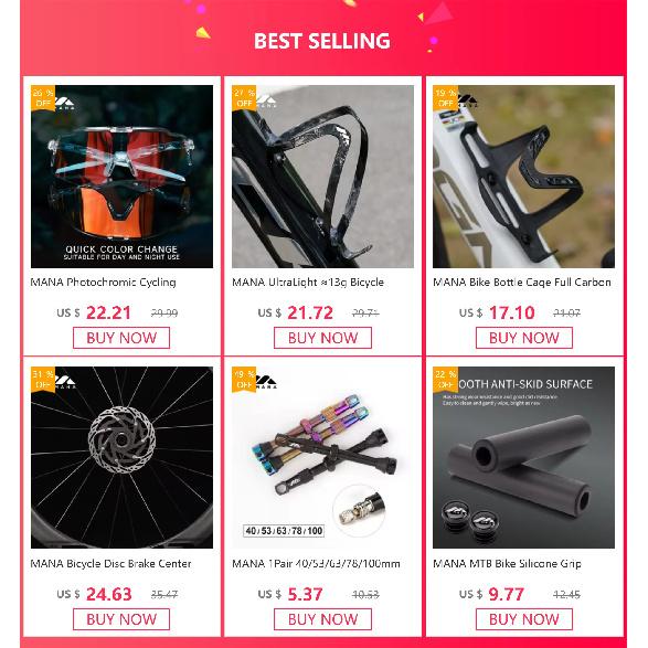 MANA 6 Bolt  Bicycle Float Disc Brake 160/180/203MM Steel Brake Edge for Heat Dissipation + Aluminum Alloy Inner Frame MTB Parts
