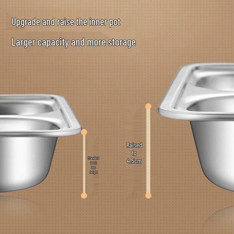 304 Stainless Steel Divided Lunch Box