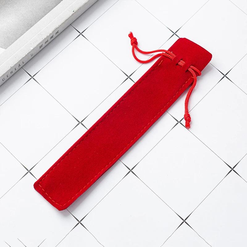 50 Pcs Velvet Pen Pouches Soft Drawstring Pencil Cases for School/Office, Gift Packaging, Student Stationery Organizer