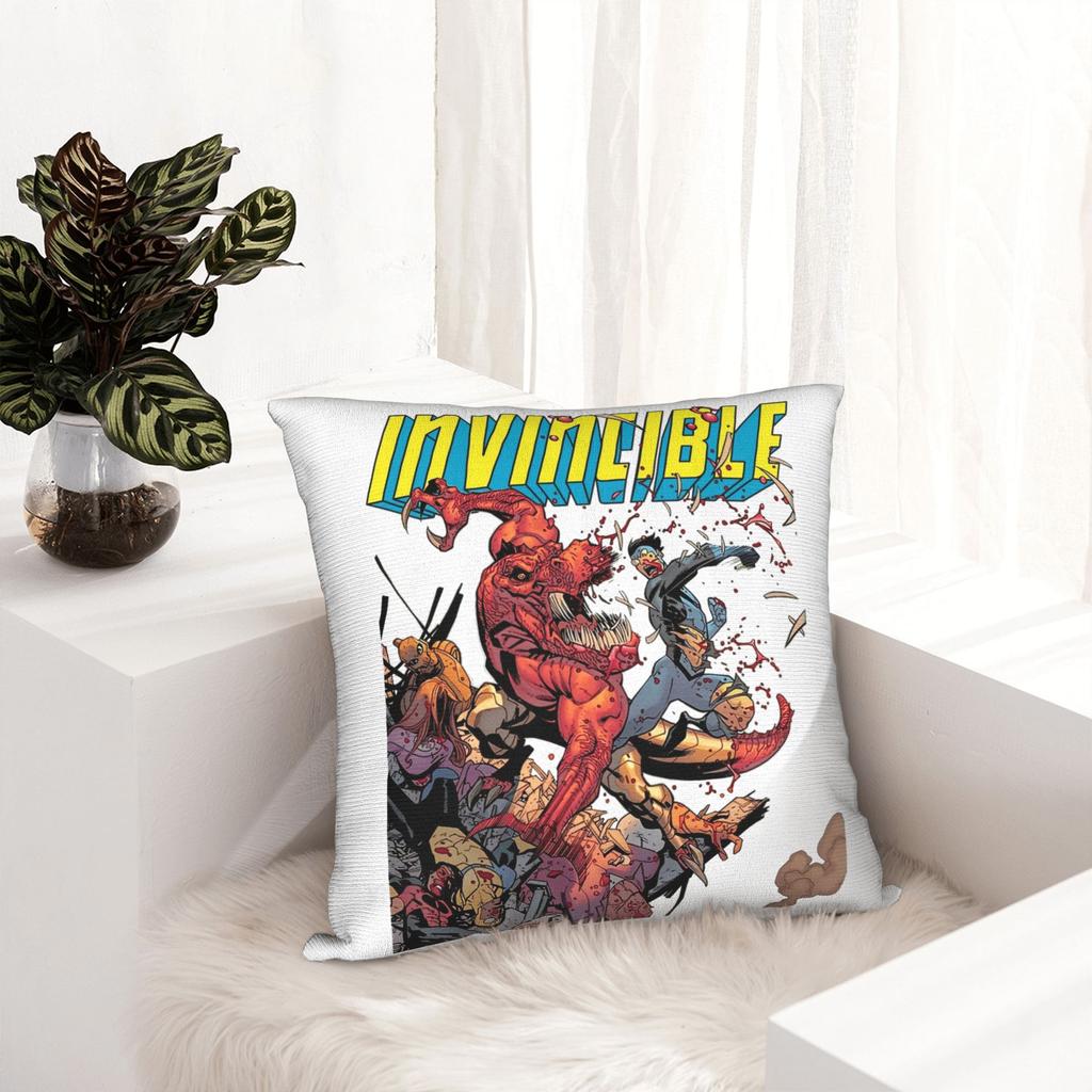 Invincible Vs Alien Pillowcase Double-Sided Printing Cushion Cover Decorative Mark Grayson Pillow Case Cover Car Zippered 18''