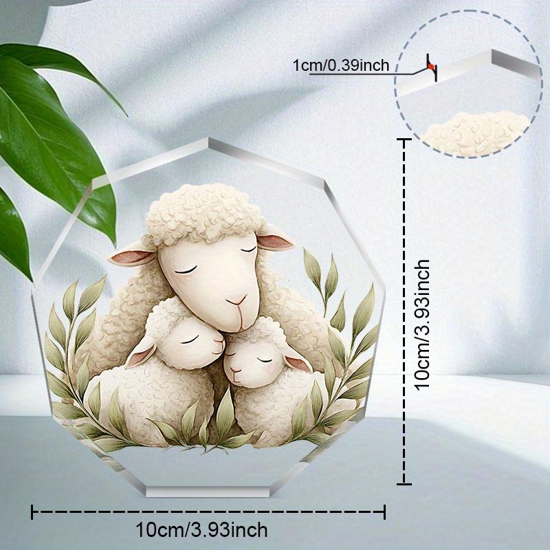 White Lambs Design, Unique Creative Office & Home Desktop Decor, Christmas Gifts, Festive Tabletop Display, Nurseries, Home Desk Living Room Acrylic