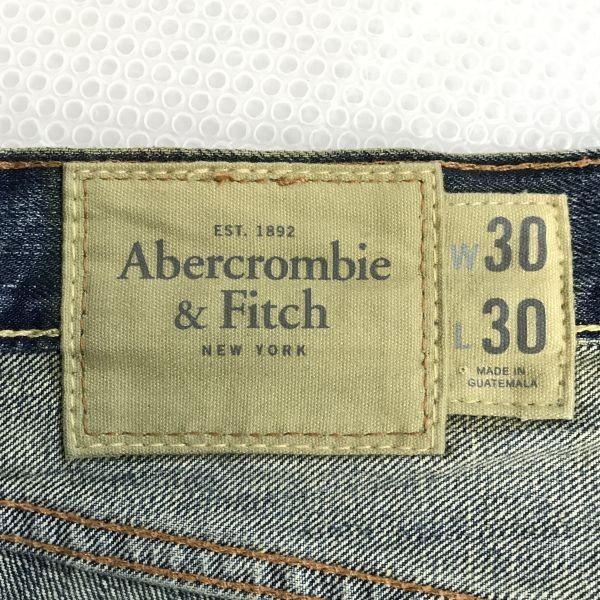 Abercrombie & Fitch Distressed Denim Jeans Blue Size W30 L30 Inseam 81cm(USED)