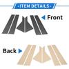6 Pcs Door Pillar Window Trim for Kia Forte K3 2019-2024 Carbon Fiber Pattern Black Front Rear Left Right Anti Scratch Sticker Pillar Posts Cover