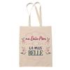 Tote Bag - PLANETEE - Most Beautiful Mother-in-law - Natural Jute - Printed In France - Strong Handles