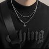 Collana Double Layer Starburst: Catena clavicolare trendy stile Hip Hop per Uomini e Donne