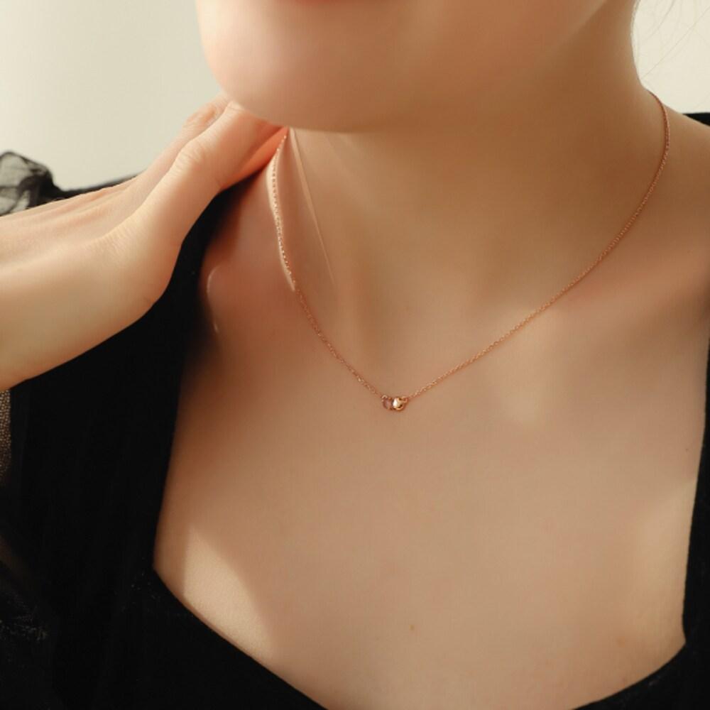 [92.5 Silver] Aster 92.5 Silver Necklace+