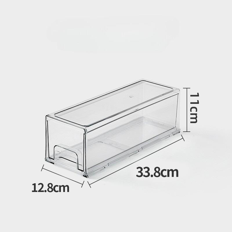 

Refrigerator Drawer Type Storage Box Food Grade Stackable Fridge Organizer Bins with Drawer for Fruit Vegetable Egg Freezer
