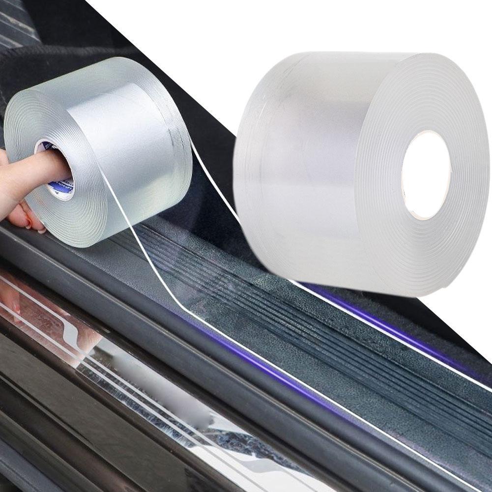 3/5m Invisible Car Door Protector Strips Clear Anti Scratch Vinyl Tape Roll, Easy Install DIY Protection For Door Edges H4Q2
