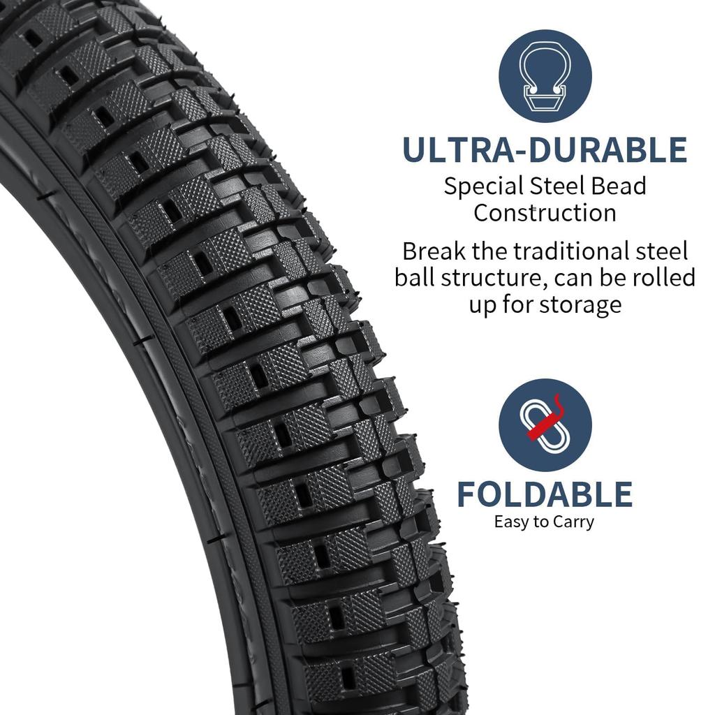 YunSCM Set of Bicycle with 32mm Schrader Suitable for Bikes and Electric Assist 2, 16x2.125 Tires, Tires, 16x2.125 57-305 Tubes, Valve, 57-305 Tires,