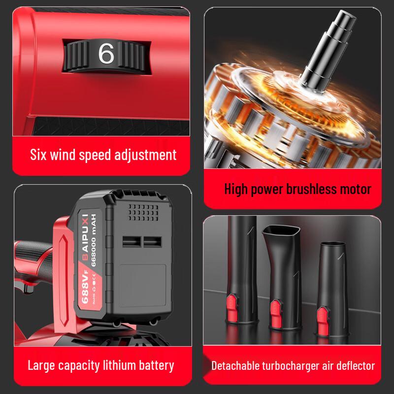 BAIPUXI 80V Lithium-Ion Cordless Blower CN plug (adapter included)