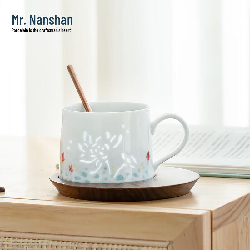 Mr. Nanshan Hand-Painted Ceramic Coffee Mug