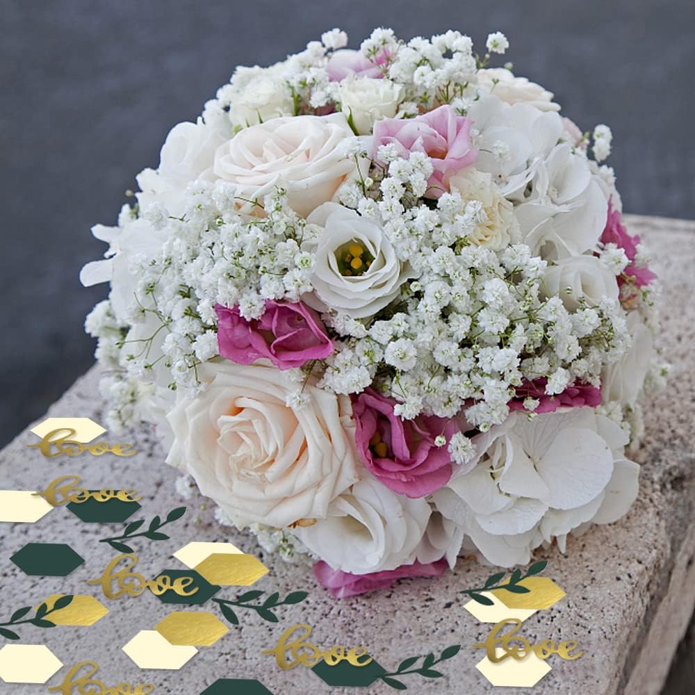 Greenery Wedding Table Confetti,Boho Love Theme Party Confetti,Sage Leaf Engagement Party Table Scatter,Bachelorette Bridal Shower Party Decorations